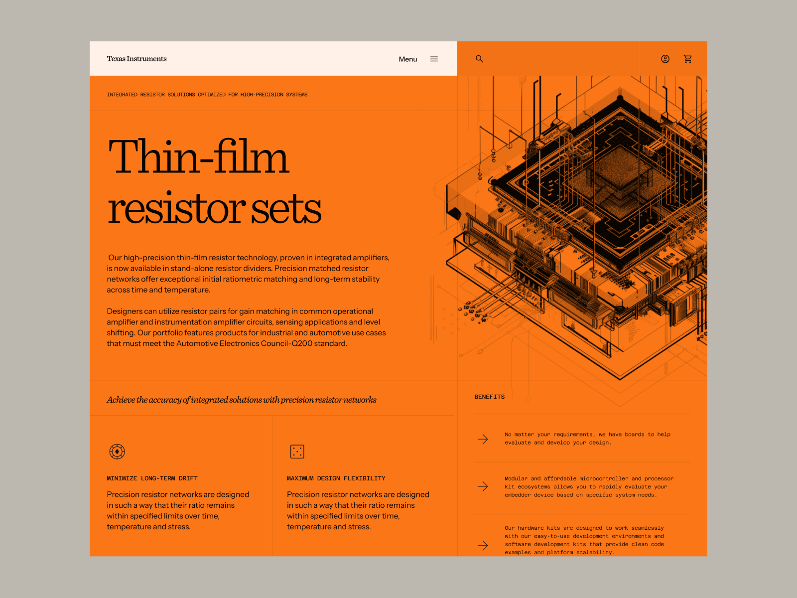 Ti redux editorial grid instrument sans mono sentinel technical ti website