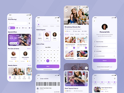 BlissBo Beauty & Wellness App app design beauty app booking app home service booking ios app design mobile app ondemand service parlour app salon app salon appointment app salon booking spa app ui uiux ux wellness app