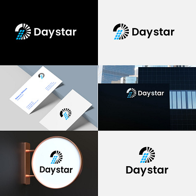 Daystar D letter solar logo design d letter d letter logo d logo eco eco friendly green green energy green logo logo logo design recycle renewable renewable energy solar solar energy solar logo solar panel solar power sustainable wind turbine