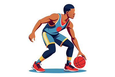 Playing Basketball Illustration anatomy atlhete basketball basketball illustration character colorful illustration flat illustration graphic design illustration modern illustration sport sport illustration