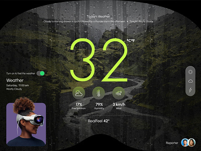 Weather apple pro vision app apple apple pro vision ar design product ui ux vr web