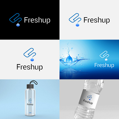 Freshup F letter Aqua water logo & brand identity design aqualogo blue logo branding drop logo f letter f letter logo f logo fletter fletterlogo fresh liquidlogo logo logo design water water drop waterlogo