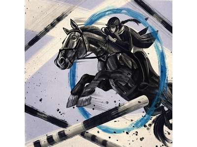 Show Jumping adobe brush digitalpainting equestrian horse horseillustration illustration jumping muti olympics photoshop purple showjumping splatter sportsillustration sportsilullustration summerplumpics wacomart