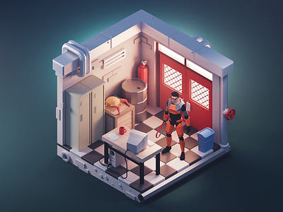 Half Life 3d blender diorama game art gordon freeman half life illustration isometric lowpoly render