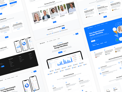 SaaS Landing Pages - Lookscout Design System design design system figma landing page layout lookscout saas ui webpage website