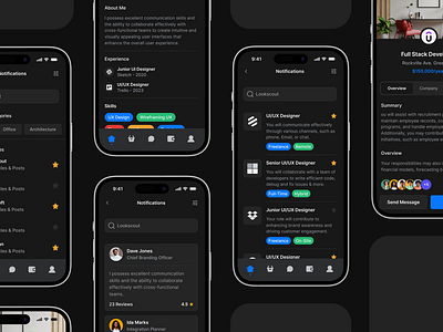 Mobile Jobs - Lookscout Design System android application apps design ios layout mobile responsive ui user interface ux