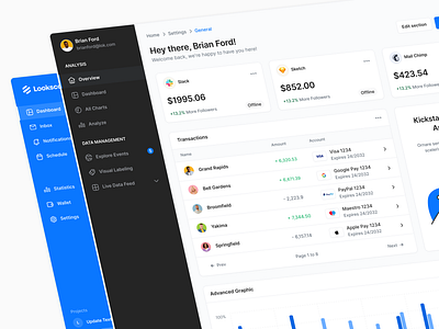 SaaS Dashboard - Lookscout Design System dashboard design design system figma lookscout saas ui web application webapp