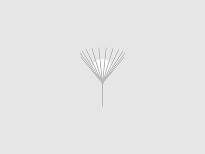 Sunrise calm circle dandelion grey icon line lineout logo nature peace sun sunrise