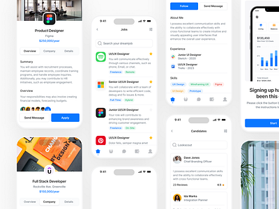 Mobile Jobs - Lookscout Design System android application design design system figma ios lookscout mobile app responsive saas ui