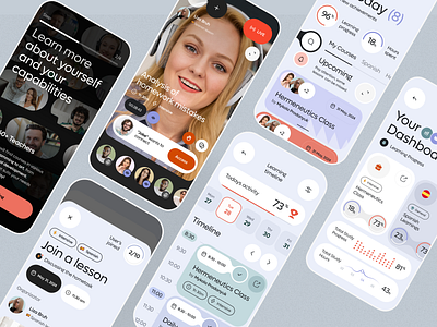 Online Education - Mobile app app design college e learning education learning learning platform mobile design online class online course online education school ui university ux