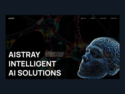 AISTRAY Landing page 3d ai design graphic design minimal typography ui ux uxresearch web design website