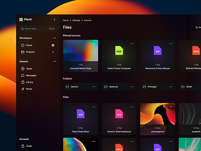 Files & Storage - Lookscout Design System dashboard design design system figma files lookscout modern saas storage ui web application webapp